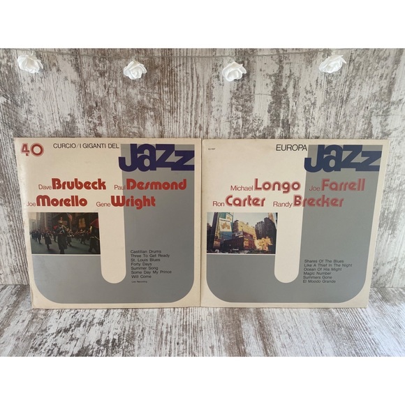 Vintage Media Vintage Curcio And Europa Jazz Vinyl Records Bundle